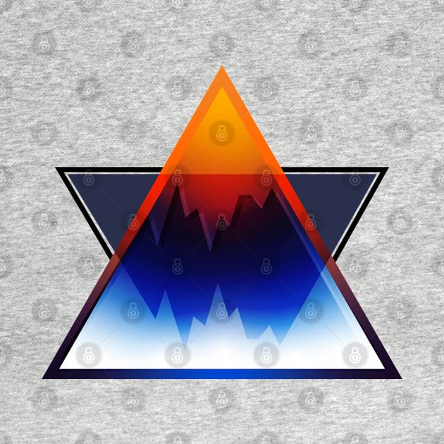 Sunset Mountain Iceberg Emblem by Oddoty